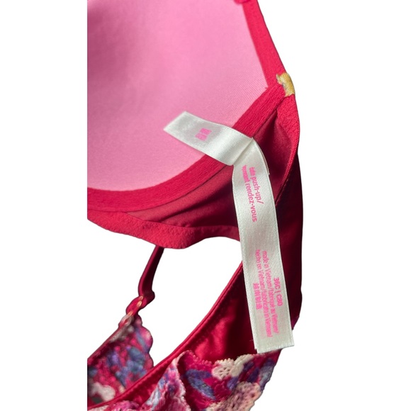 Red Push Up 36C Lace Bra - Picture 4 of 4